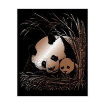 Royal &amp; Langnickel Copper Engraving Art A4 Size Panda and Baby Designed ... - $16.00