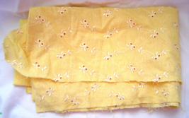 Pale Yellow Islet Cotton Fabric Remnant - £11.98 GBP