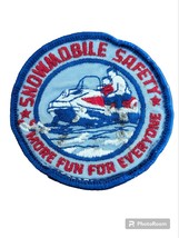 Vintage Snowmobile Safety Patch Winter Sports 3&quot; More Fun For Everyone S... - $9.00