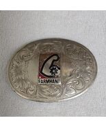 Montana Silversmiths Farmhand German Silver Belt Buckle Western Floral O... - $35.93 CAD