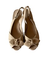 Etienne Aigner Vivica Tan Matte Leather Peep Toe Slingback Heels Sandals... - $27.18