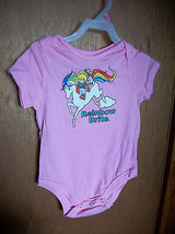 Rainbow Brite Baby Infant Clothes 18M Girl Pink Horse Pony Creeper Bodysuit New - £7.58 GBP