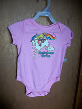 Rainbow Brite Baby Infant Clothes 12M Girl Pink Horse Pony Creeper Bodysuit New - £7.58 GBP