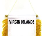 Virgin Islands Mini Flag 4&quot;x6&quot; Window Banner W/Suction Cup - £2.26 GBP