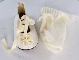 American Girl Single Shoe Sock White Pearl Tie Pleasant Company 90s - £8.77 GBP