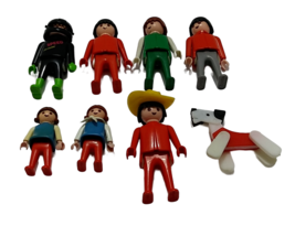 VINTAGE LOT PLAYMOBILE GEOBRA PEOPLE DOG FIGURES DATED 1974- VINTAGE TOYS - £11.05 GBP