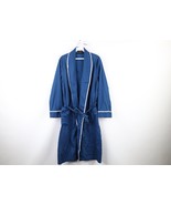 Vtg 70s Streetwear Mens Small Lightweight Belted Bath Robe Loungewear Bl... - $1,290.82 MXN