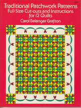 Traditional Patchwork Patterns~Carol Belanger Grafton (1974, Quilting Pa... - $3.00