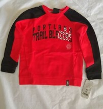 NBA Kid&#39;s Unisex Portland Trail Blazers Long Sleeve Red Black Sweatshirt L-7 - £19.16 GBP