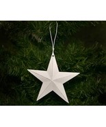 Country White Tin Star Christmas Ornament - $13.70 CAD