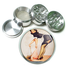 Aluminum Tobacco 4pc Grinder Classic Vintage Model Pin Up Girl Design-063 - £13.41 GBP