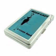 Boss Lady Vintage Vixen Book Woman Cigarette Case with lighter ID Holder Wallet - £15.78 GBP