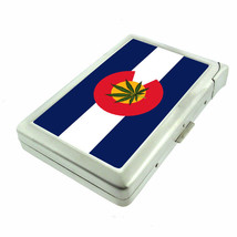 Colorado Flag D5 Cigarette Case Built in Lighter Metal Wallet Denver - £15.73 GBP