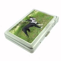 Dog Boston Terrier Cigarette Case w/ Built In Lighter Pet Puppy Black Cute - £15.44 GBP