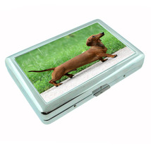 Dog Dachshund 02 Metal Silver Cigarette Case - £13.11 GBP