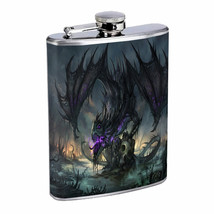 Dragon D14 Flask 8oz Stainless Steel Fantasy Mythology Monster Beast Fire - £11.82 GBP