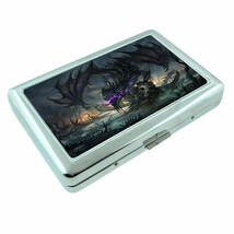 Dragon D14 Silver Cigarette Case / Metal Wallet Mythological Creature Monster - £13.41 GBP