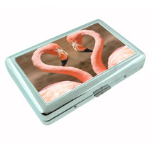 Flamingo Metal Silver Cigarette Case D3 Pink Plumage Tropical Exotic Bird Aviary - £13.41 GBP