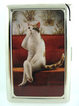 Funny Cat 06 Cigarette Case Built in Lighter Wallet Card Holder Animal V... - £15.73 GBP