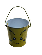 Adorable Animal Lover Party Bee Favor Tin Pail Candy Holder 4 Inches - £10.03 GBP