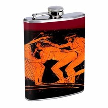Gay Ancient Greek Erotic Art D528 Flask 8oz Stainless Steel Train Two Men - £11.83 GBP