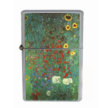 Gustav Klimt Garden Windproof Refillable Oil Lighter with Gift Box Art D 12 - £11.93 GBP