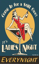 Ladies Night D 01 Silver Cigarette Case w/ Built In Lighter Vintage Sexy Lady - £15.44 GBP