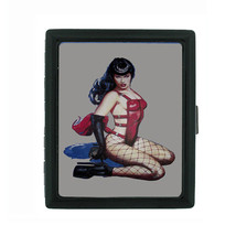 Metal Cigarette Case Holder Box Pin Up Girl D 2 Sexy Teddy - $14.80