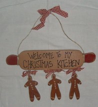 WOOD GINGERBREAD MEN.. &quot;CHRISTMAS&quot;. HAND CRAFTED &amp; HAND PAINTED  NEW - $12.99