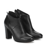 Lemare 0666 Pel. Adamo Nero Womens Black Leather Heels Ankle Bootie Boot... - £57.87 GBP