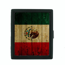 Mexico Flag D12 Black Cigarette Case / Metal Wallet Mexican Pride Country Flag - $14.80