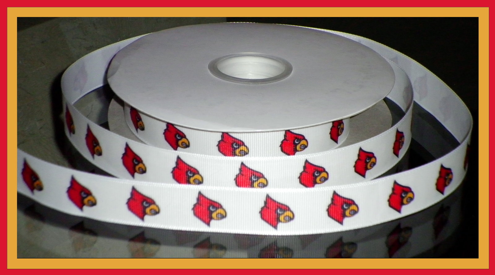 Louisville University Cardinals Inspired Grosgrain Ribbon