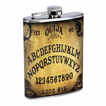 OUIJA BOARD D5 Flask 8oz Stainless Steel Talking Spirit Occult Witchcraft Spooky - £11.63 GBP