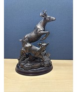 Running Through The Forest Floor Deer With Fawn Sculpture Bronze Finish - €51,58 EUR
