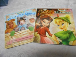 2 New Children&#39;s Board Books Disney TinkerBell &amp; Picture Me 3 little kittens  - £6.61 GBP