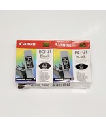 New Genuine CANON BCI-21 Black Ink Cartridge Two Pack In Boxes OEM- Age ... - $159.67 MXN