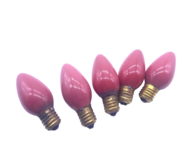 Vtg Christmas Light Bulbs Colored Pink Decor Crafts Untested Decorative Lot 5 - £37.22 GBP
