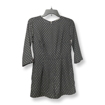 Zara Womens Romper Playsuit Black Polka Dot Pockets Scoop Neck 3/4 Sleev... - $20.35