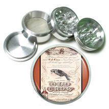 Old Crow Kentucky Whiskey Metal Silver Aluminum Grinder D26 63mm Herb - $16.78