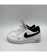 Nike Air Force 1 LV8 DM3386-100 Boys White Black Sneaker Shoes Size 13 C - £23.66 GBP