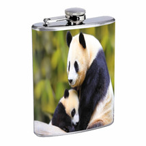 Panda Flask D2 8oz Stainless Steel Giant Bear Black and White Cute Fluffy Rare - £11.82 GBP