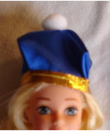 Barbie doll accessory hat Fashion Avenue blue with gold trim vintage Mattel - $9.99