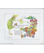 Adorable 8x10 Mary Mary Quite Nursery Rhyme Litho Vintage Print M E Hodges - $8.20 CAD