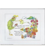 Adorable 8x10 Mary Mary Quite Nursery Rhyme Litho Vintage Print M E Hodges - £6.23 GBP