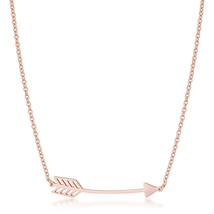 Arianna Rose Gold Stainless Steel Arrow Necklace - $440.07 MXN