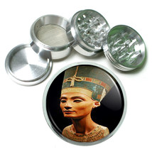 Queen Nefertiti Egyptian Metal Silver Aluminum Grinder D115 63mm Herb - £13.41 GBP