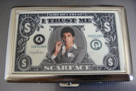 Scarface D 03  Metal Silver Cigarette Case TM I Trust Me Gangster Money ... - $16.78