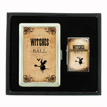 Vintage Halloween D23 Cigarette Case / Wallet & Lighter Gift Set Old Fashioned - £17.37 GBP