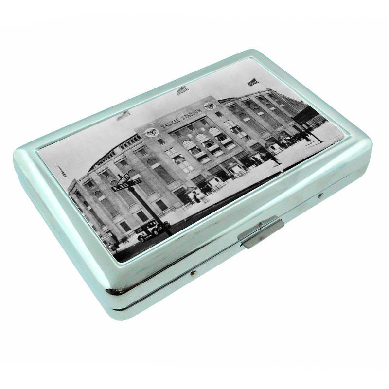 Vintage Baseball Stadium D13 Silver Cigarette Case / Metal Wallet Legandary - £13.33 GBP