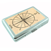 Vintage Compass D7 Silver Cigarette Case / Metal Wallet Nautical Navigation - £13.41 GBP